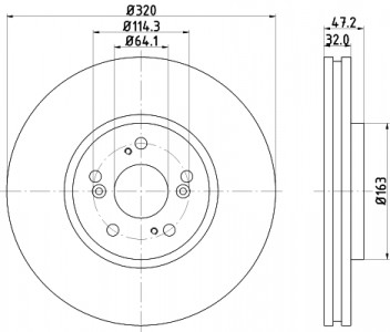 ACC20BDISCF24 - BRAKE DISC * FRONT * 2.4 * 09-14