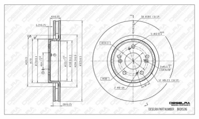 CRV40BDISCF22 - BRAKE DISC * FRONT * 2.2 * 13-17