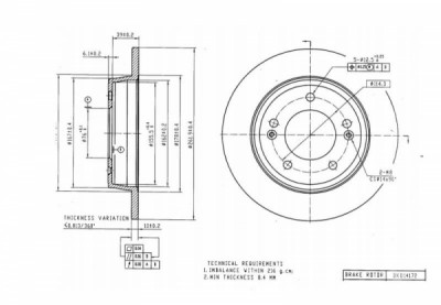 ELA50BDISCR - BRAKE DISC REAR * 5 HOLE * 11-16