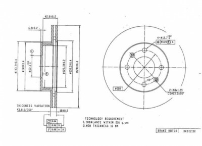 I1010BDISCF - BRAKE DISC * FRONT * 241MM