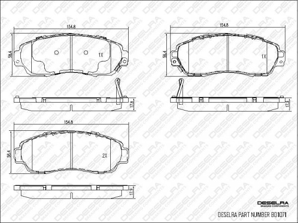 CRV30BPADF20 - BRAKE PAD SET * FRONT