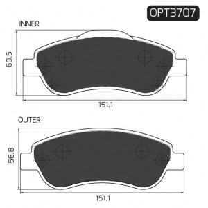 CRV30BPADF24O - BRAKE PAD SET FRONT | OPTIMA